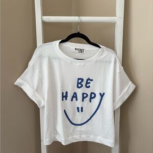 BUCKETLIST Be Happy White Tee